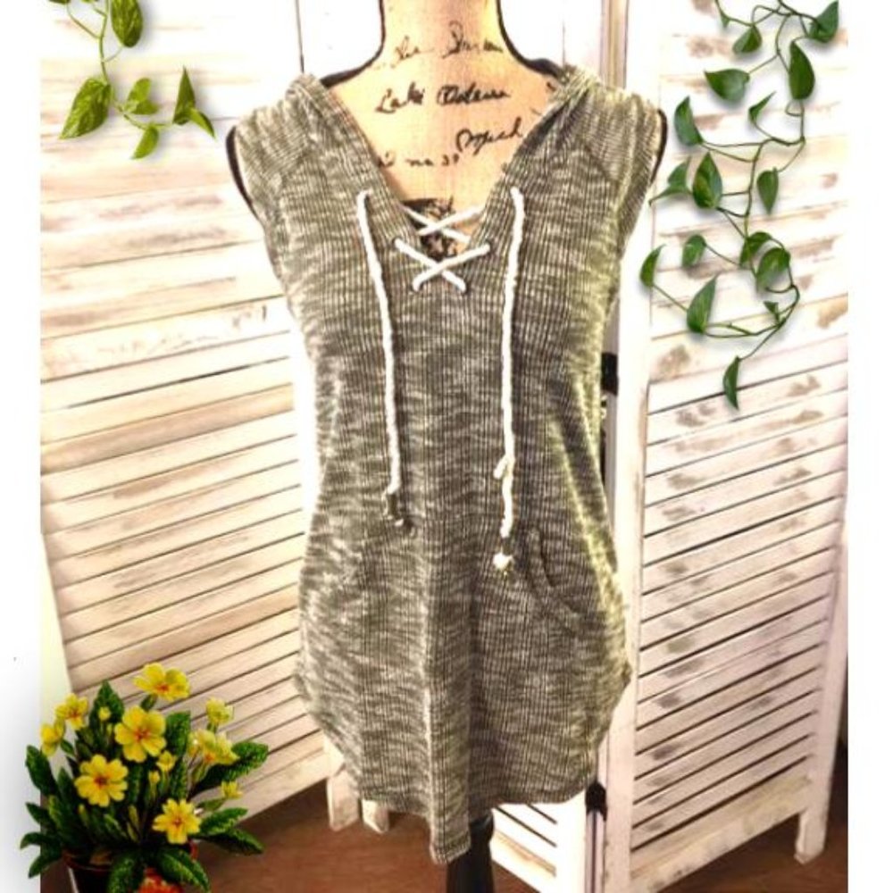 🌺Sleeveless Knit Sweater Hoodie